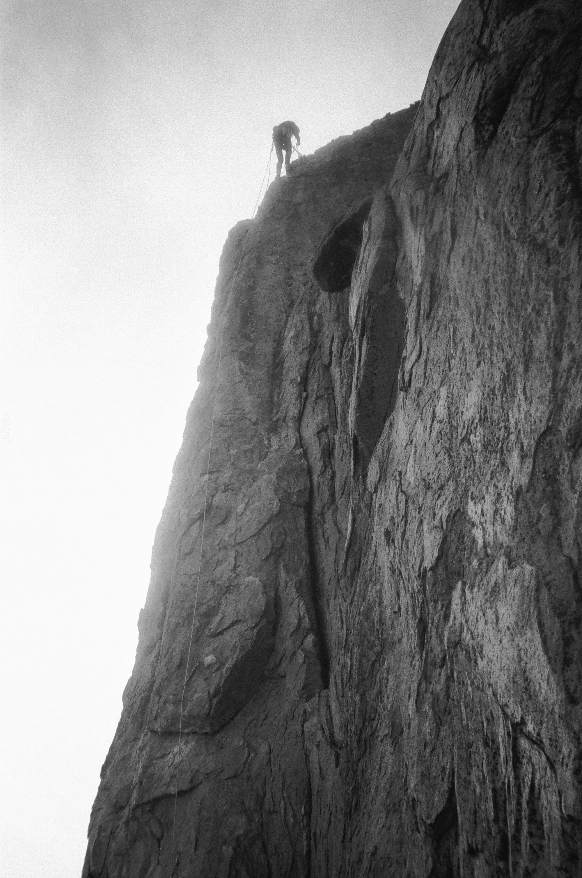 Setting up a repel from the top of bolted anchors