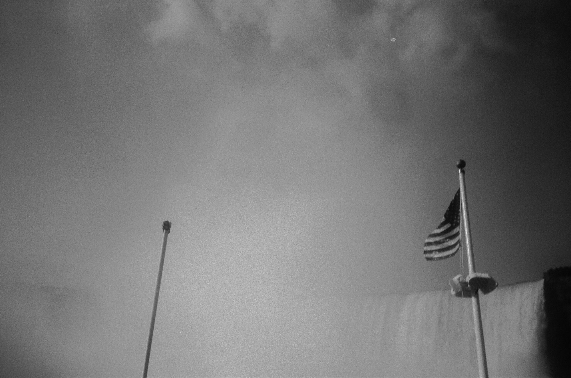 faded black and white film photography