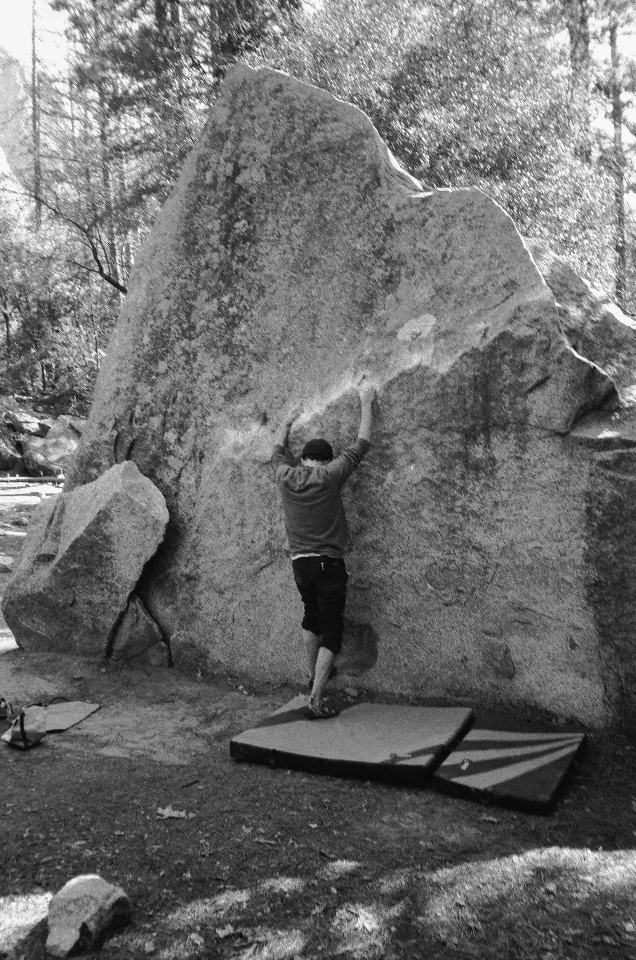 boulder routes at camp 4 in yosemite