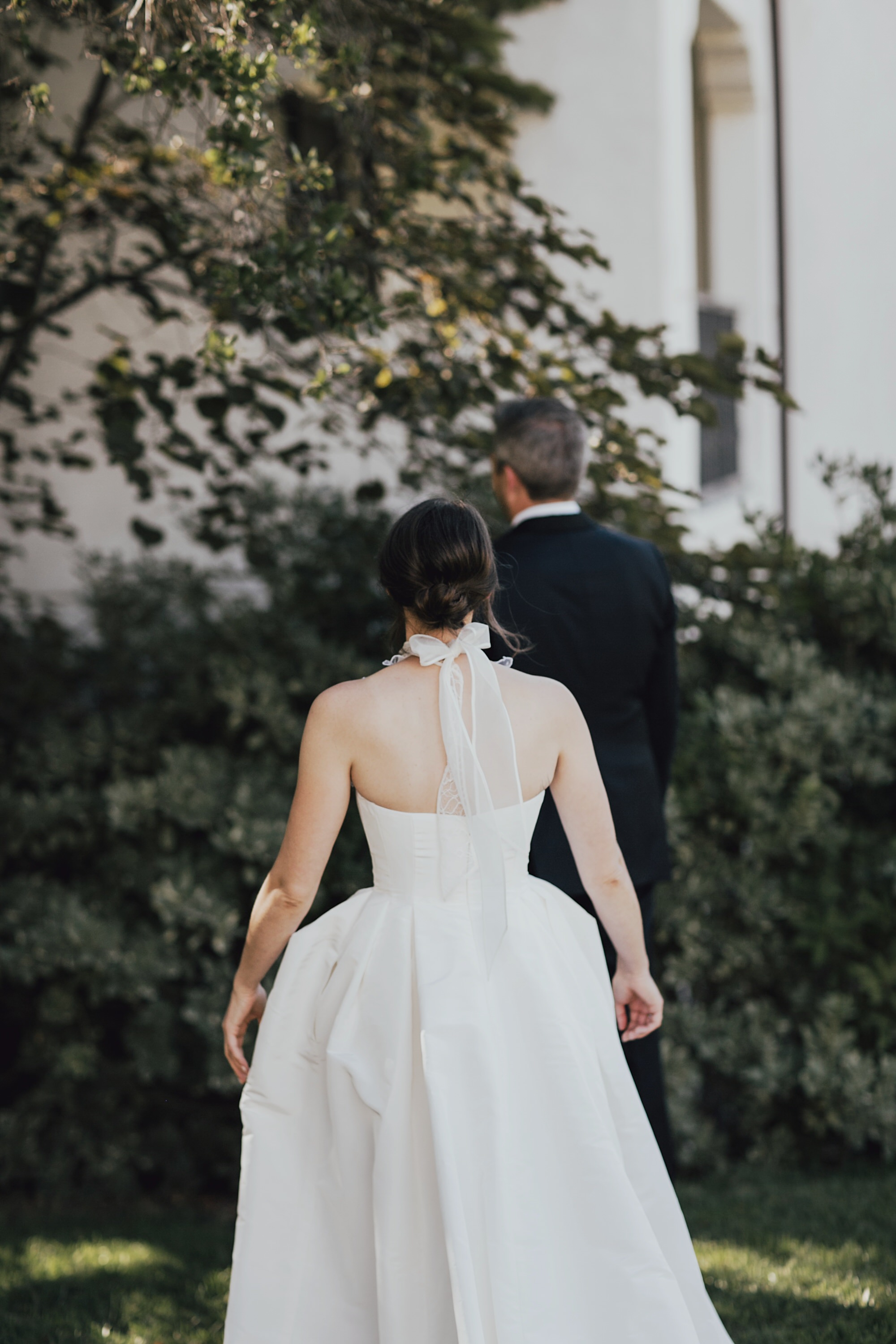 Natalie and Andy during their First Look