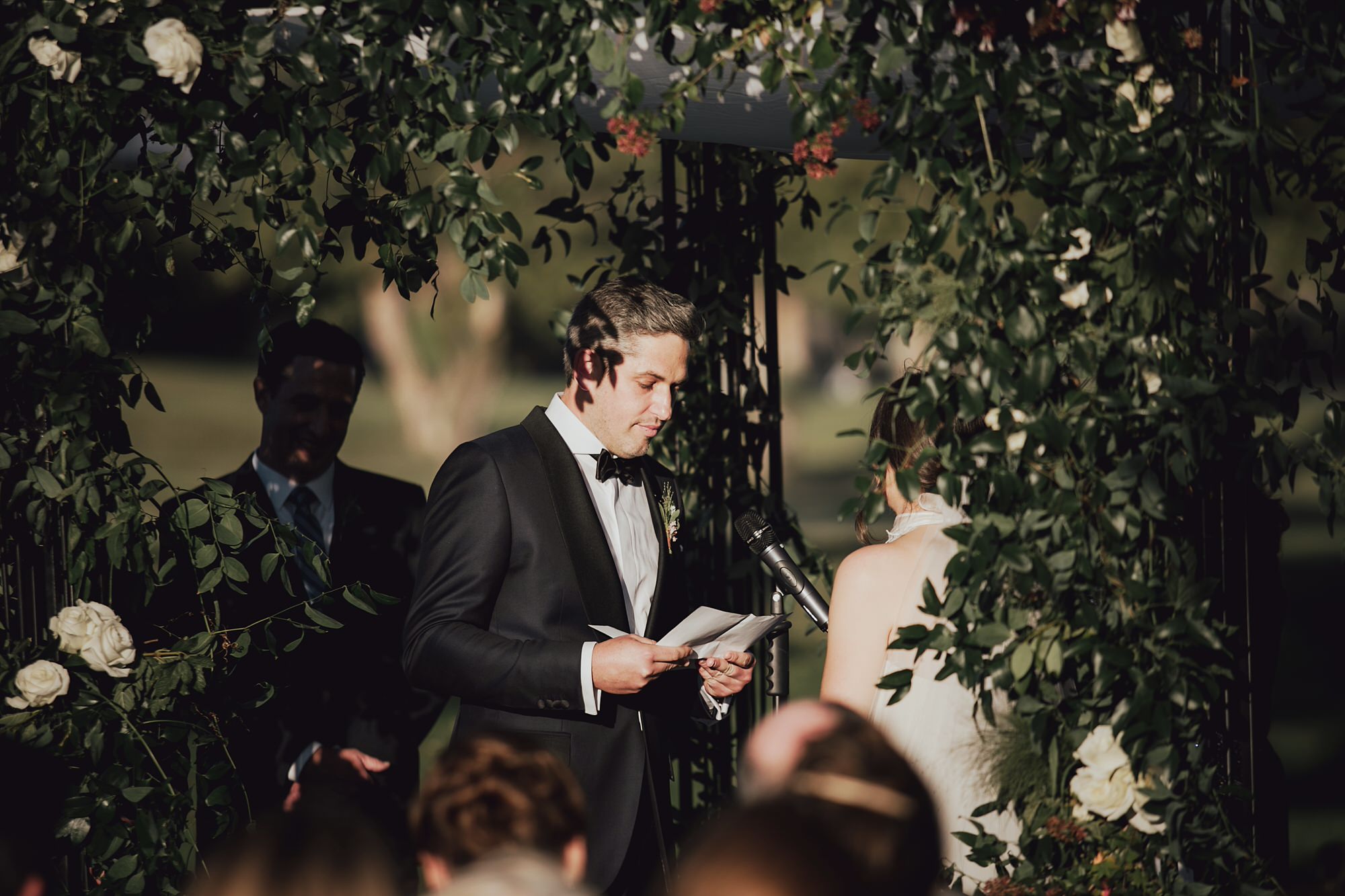 Andy giving his personal vows