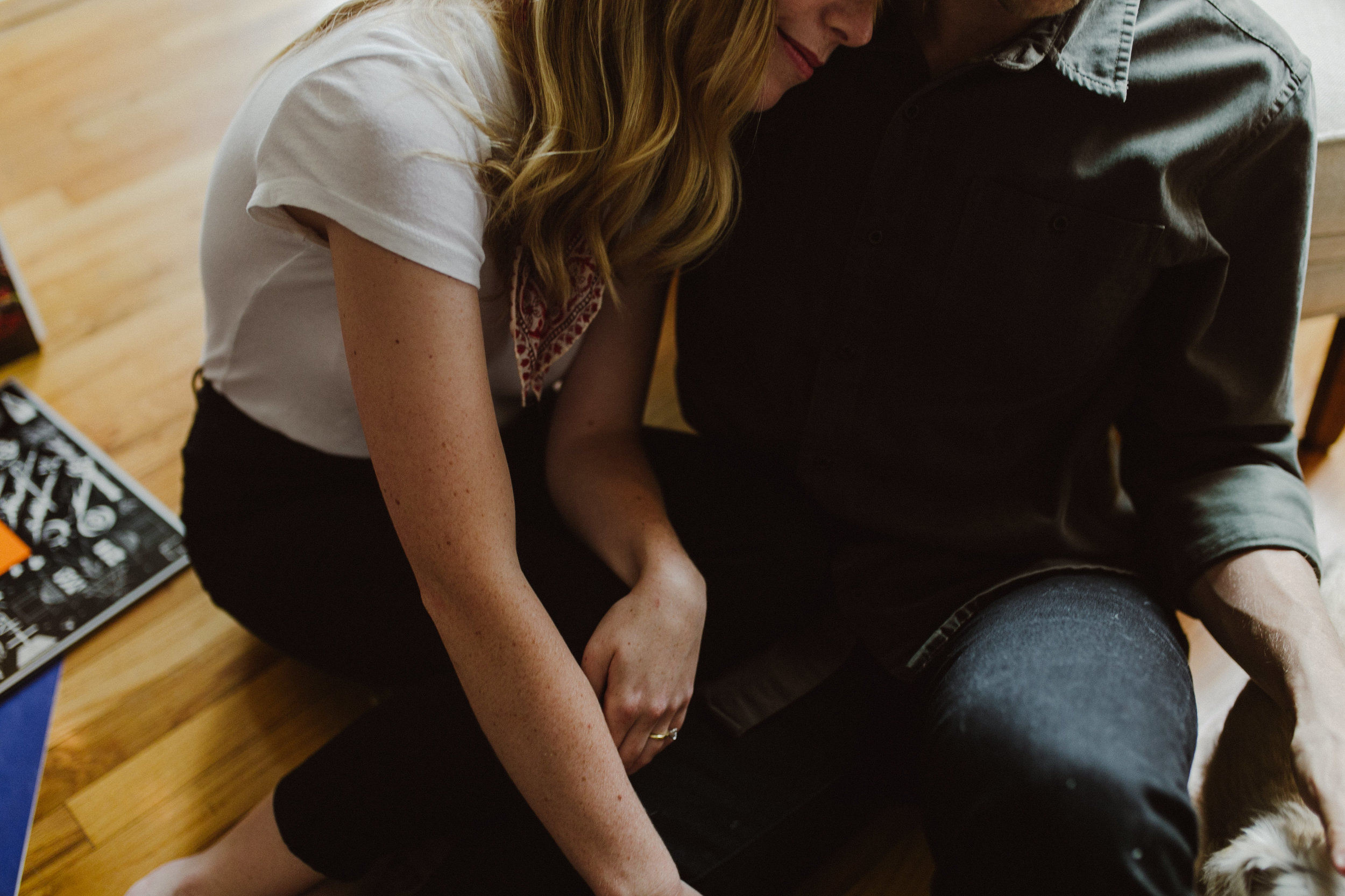  cuddling engagement photos in southern california