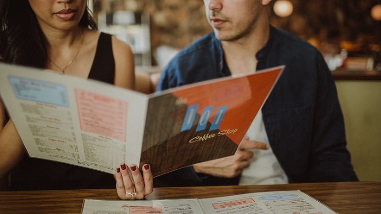 coffee shop engagement shoot